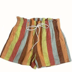 GAP Multicolor Striped High Waist Women's Shorts - Size S